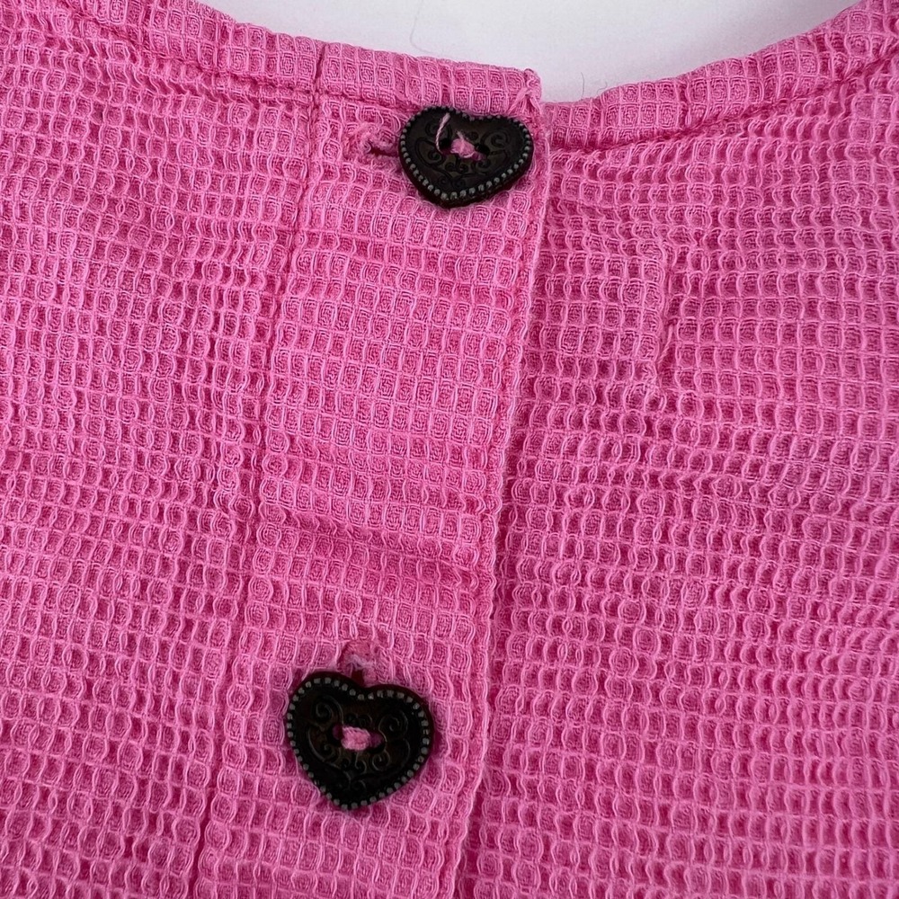 vintage 90s Esprit girls pink‎ dress heart pockets - Picture 8 of 10
